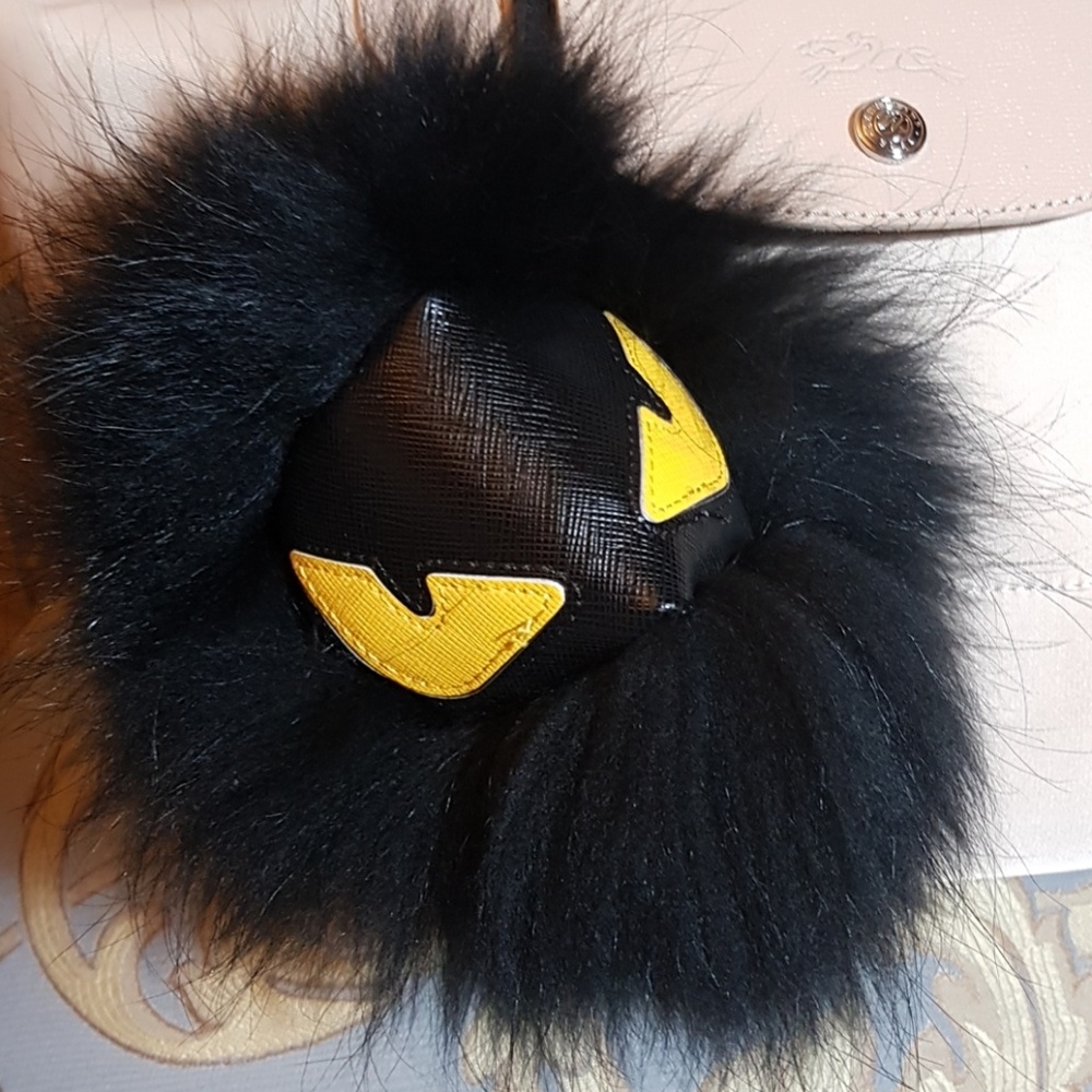 FAUX FUR BAG CHARM LARGE